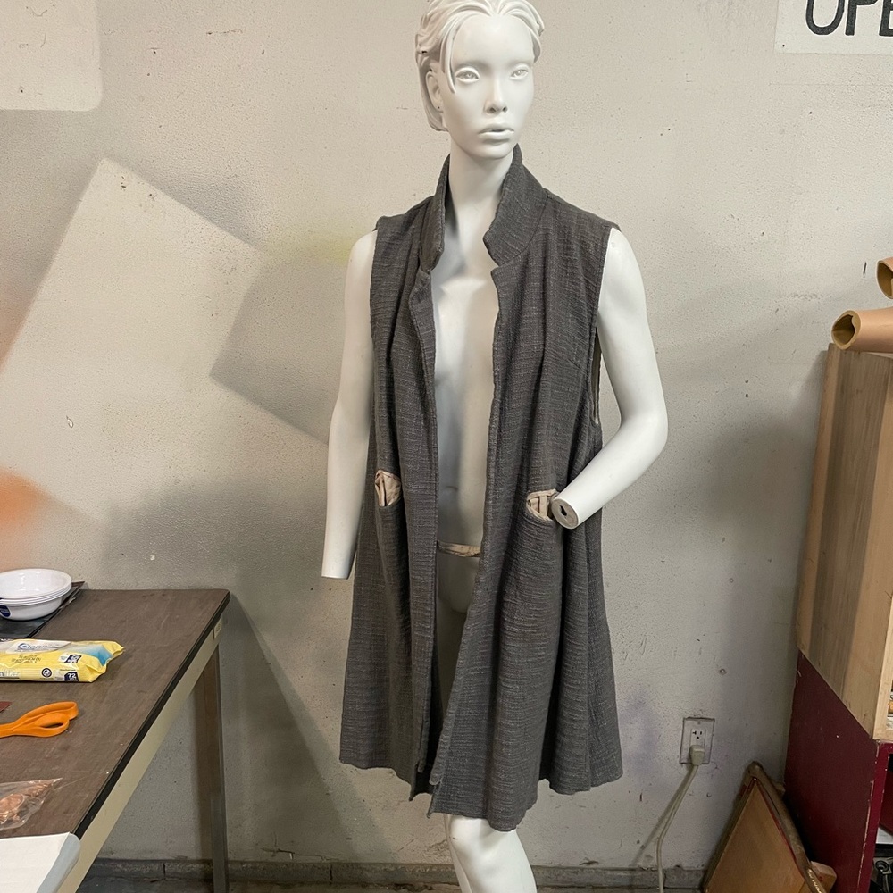 Les Ours lined long (reversible) vest